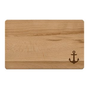 Frühstücksbrett aus Buchenholz 24x15x1cm Anker