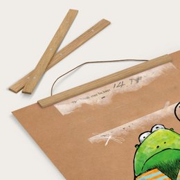 barra magnética para carteles - roble, 31 cm de largo