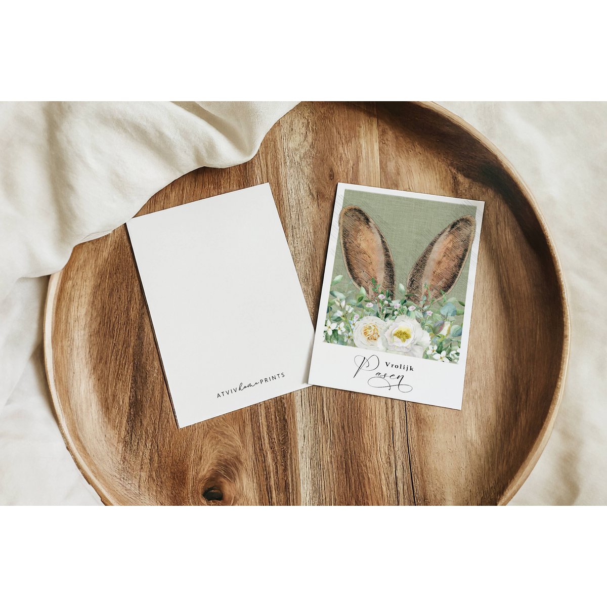 Tarjeta de Pascua - Merry Pascua - Oídos de conejos, tarjeta de Pascua, alegre tarjeta de Pascua, tarjeta A6