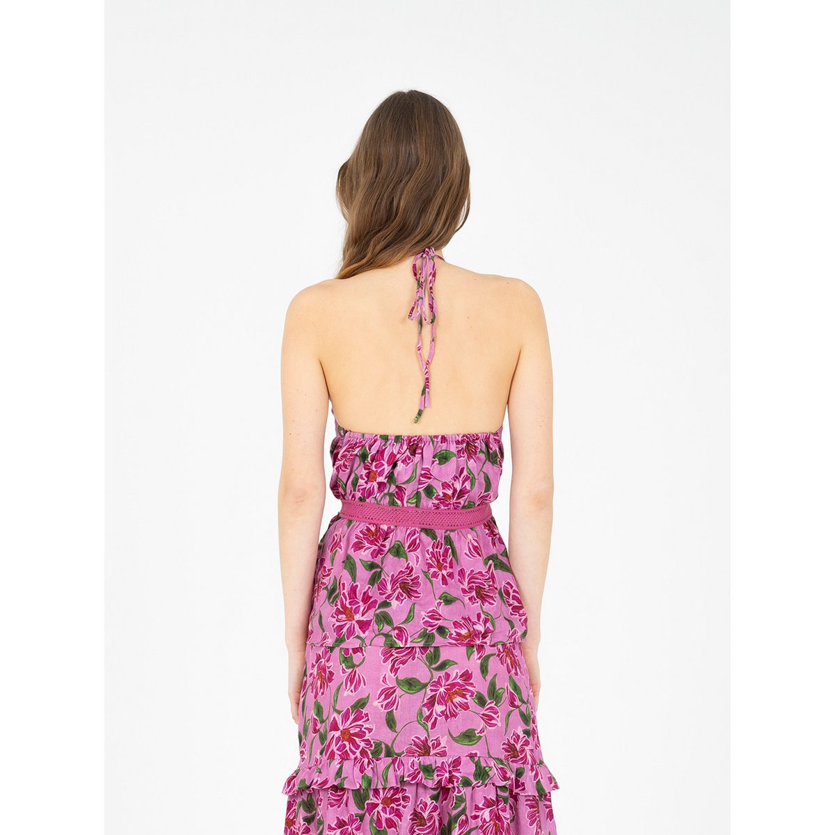 Dualia Lila top met bloemenprint