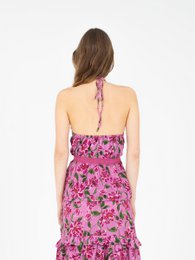 Dualia Lila top met bloemenprint