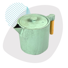 Chiisana 0,9l gietijzeren theepot, koffiepot mint