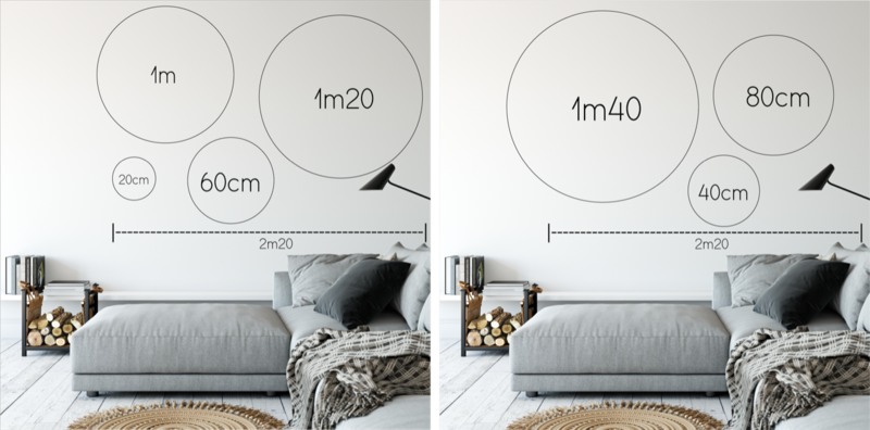 Muurcirkel thuis beige