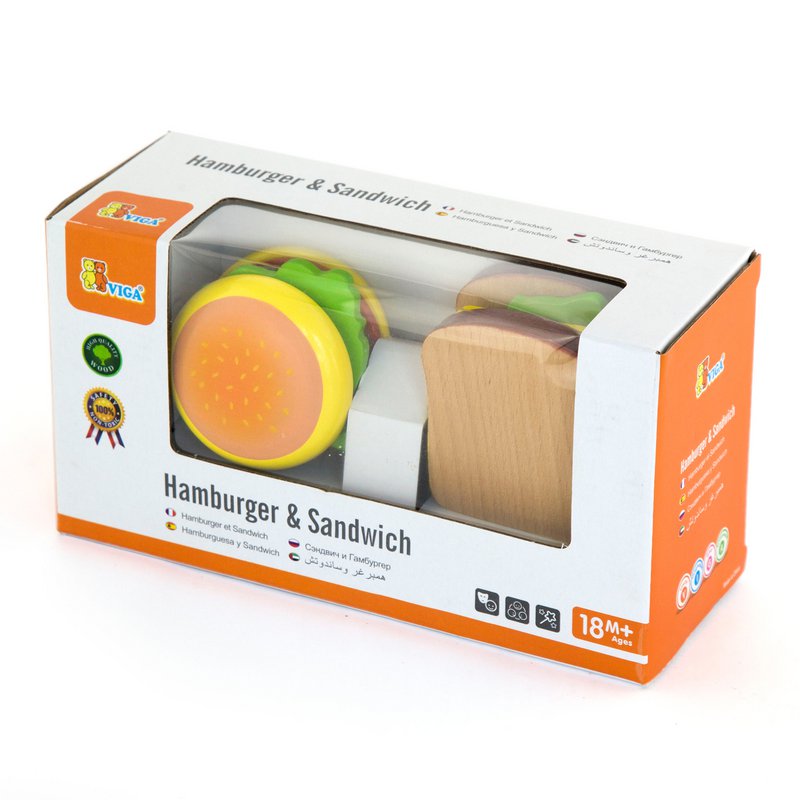 Hamburger og Sandwich - sæt 11 stk