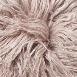 Valentine - Shansi cushion cover sheepskin_Pale Pink