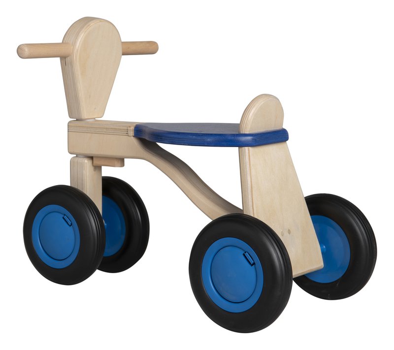 Van Dijk Toys Berken Houten Balance Bike From 1 Year - Blue (Childcare Quality)