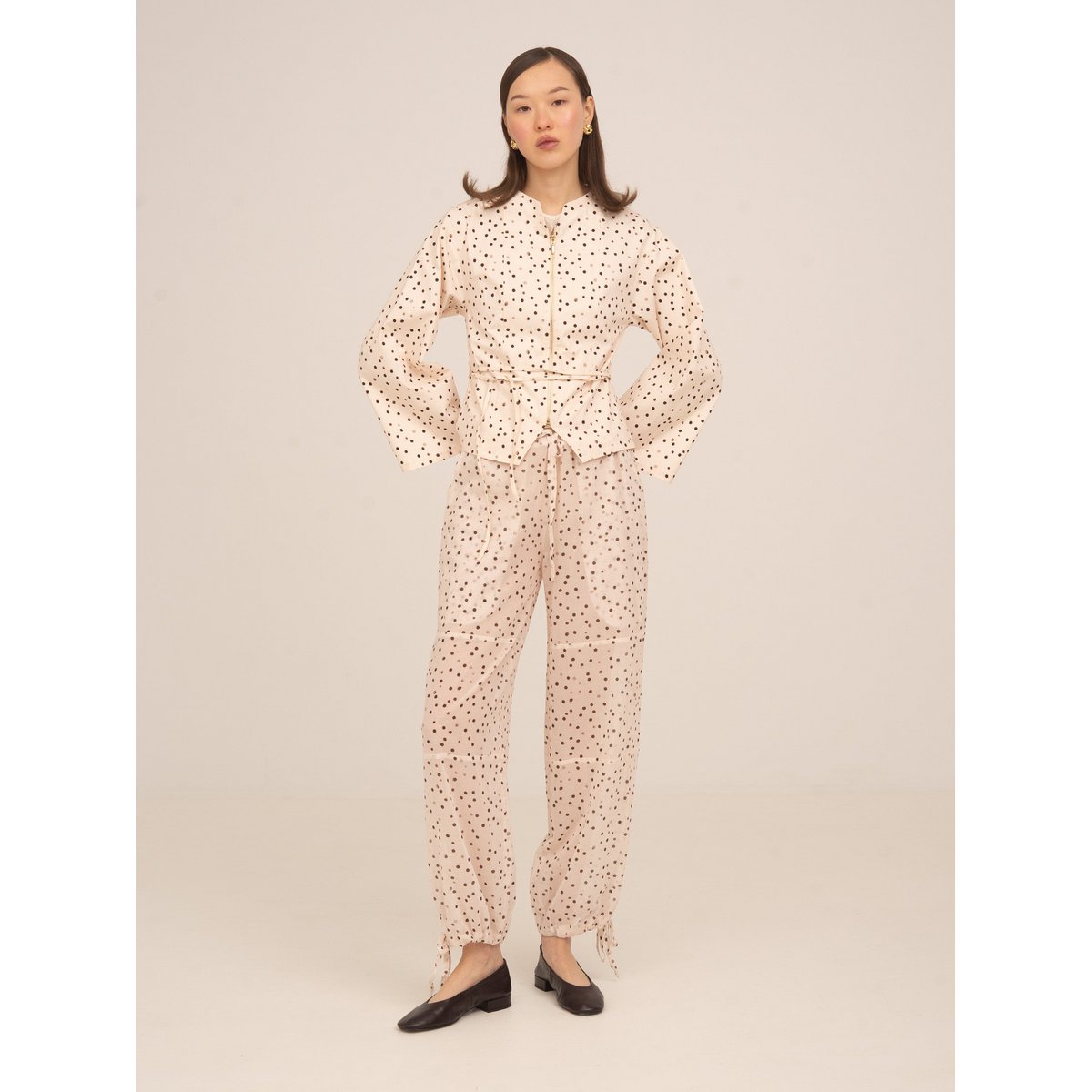 Cream Polka Dot Fuji Jacket