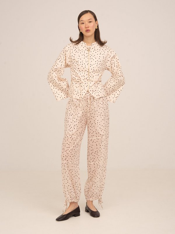 Creme polka Dot Fuji jakke