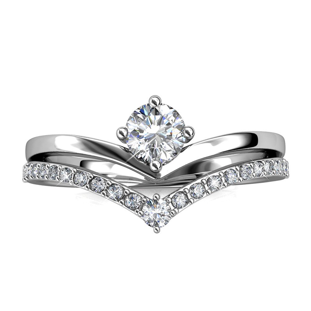 Bague Zinnia - Argenté et Cristal
