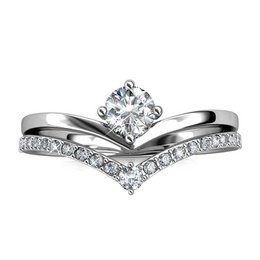 Bague Zinnia - Argenté et Cristal