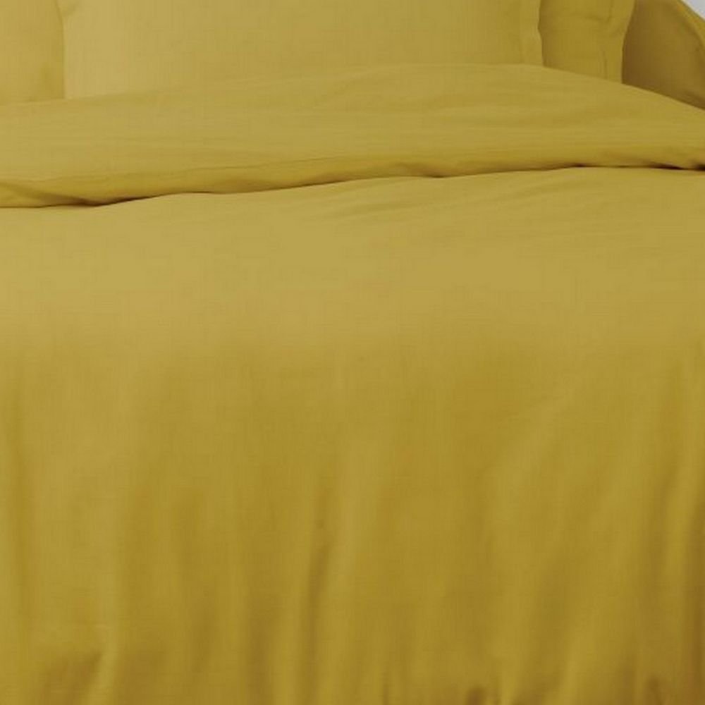 DUVET -DÆKNING 240x260 cm + 2 pillowcases 65x65 cm gul bomuld