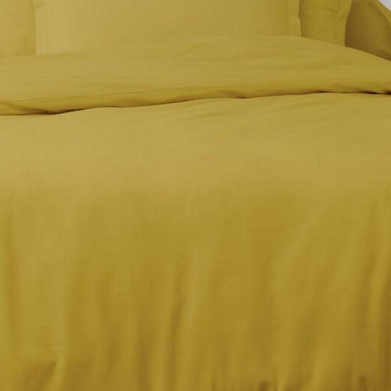 DUVET -DÆKNING 240x260 cm + 2 pillowcases 65x65 cm gul bomuld