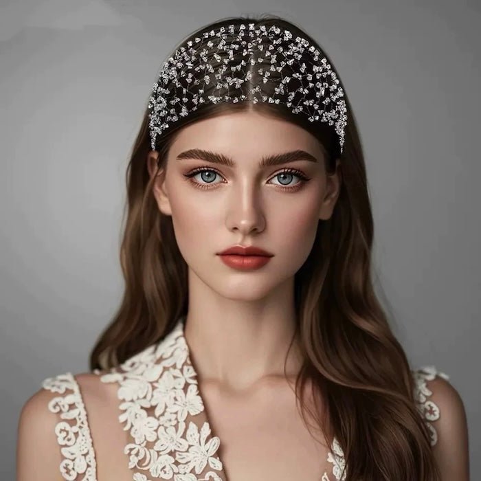 Luxe Knitted Crystal Hairnet