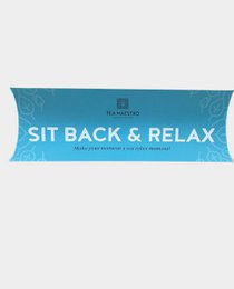 Gondola box Sit Back & Relax - 20 grams of premium loose leaf tea, featuring a calming blend of green tea, chamomile, and other soothing herbs.