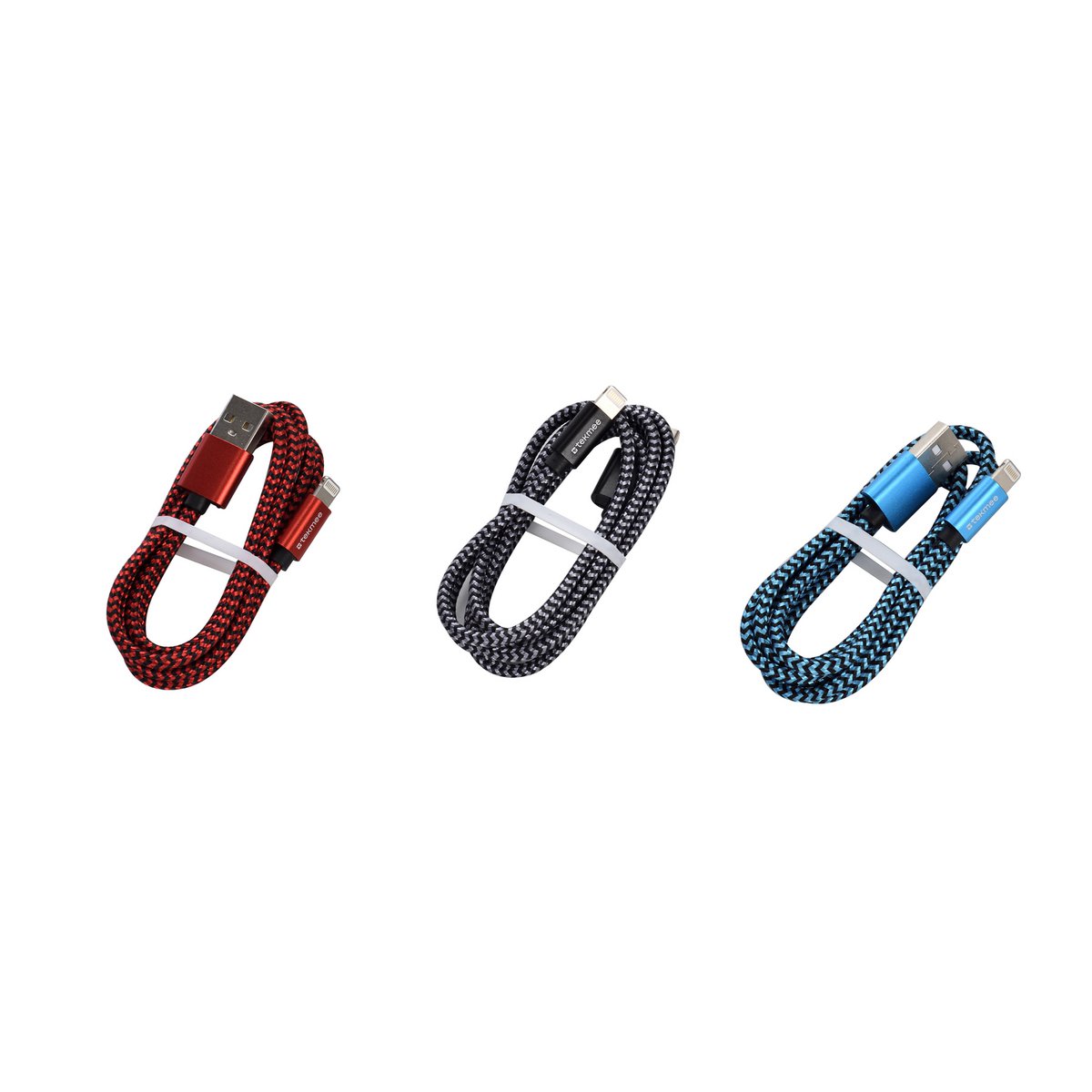 TEKMEE Micro USB Cable 2A Iphone Up to 12Pro Max Fast Charging 1 Meter Available in Different Colors