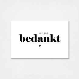 Mini kaartje | Heel erg bedankt