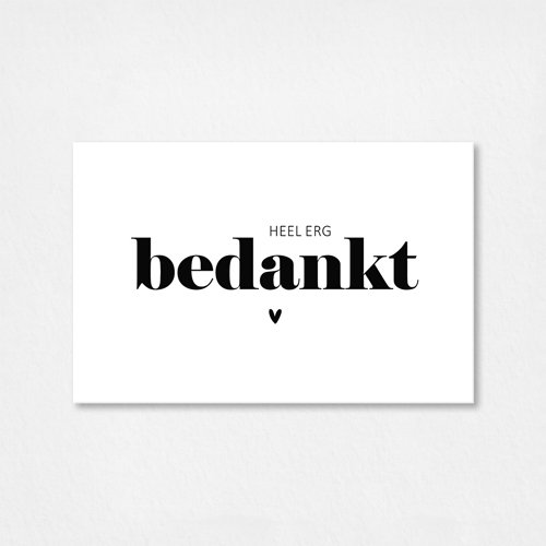 Mini kaartje | Heel erg bedankt