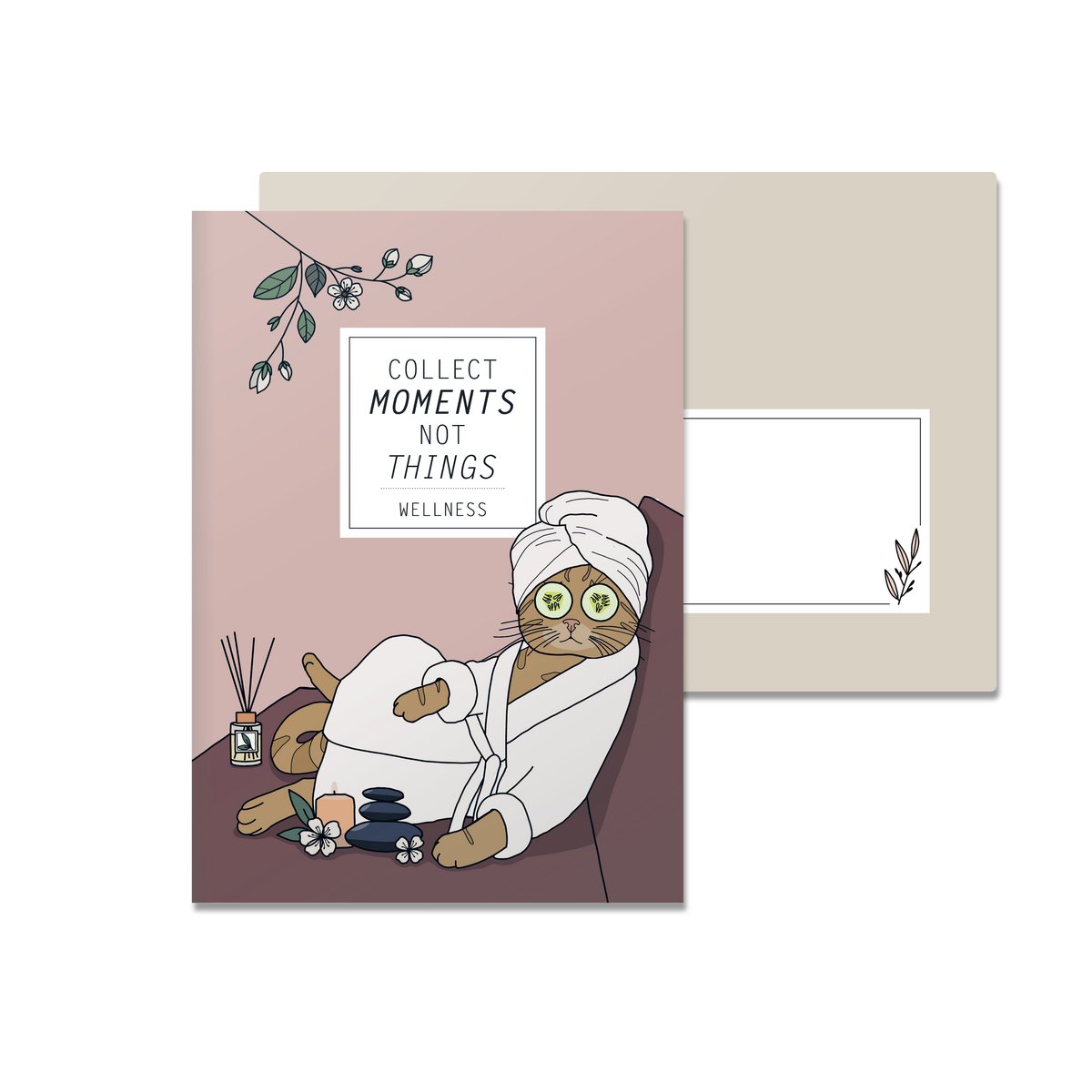 Carte pliante Collect Moments not Things Wellness, chat
