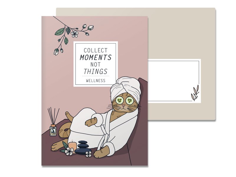 Carte pliante Collect Moments not Things Wellness, chat
