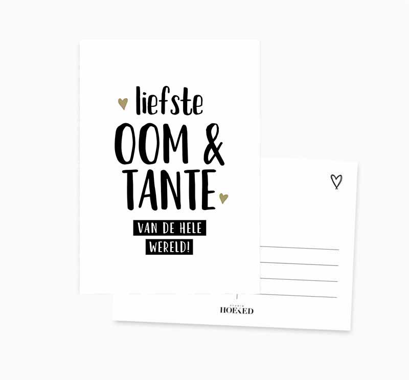 Ansichtkaart || liefste oom & tante