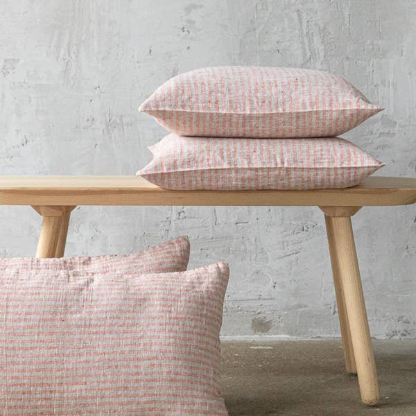 Linen Cushion Cover Brick Natural Brittany