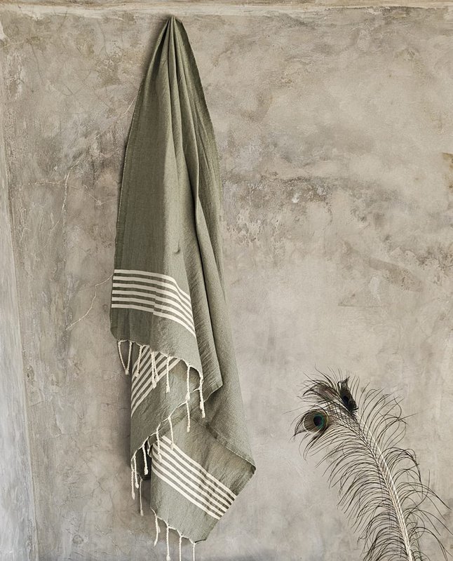 Hammam Towel Fouta Provenza - Moss Green - 100x200cm