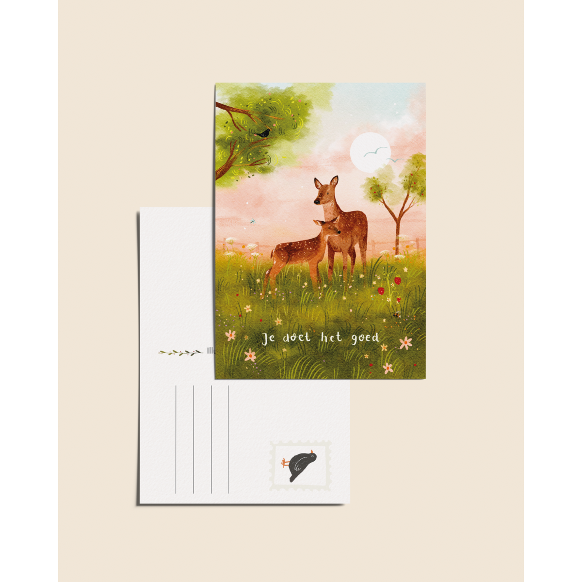 “You are doing well” – A6 Illustrated Card | 350gsm Tintoretto Gesso