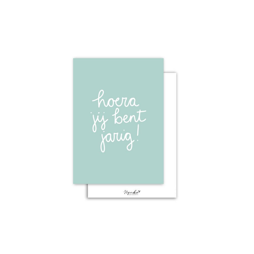 Kaart | Hoera jij bent jarig - Blauw