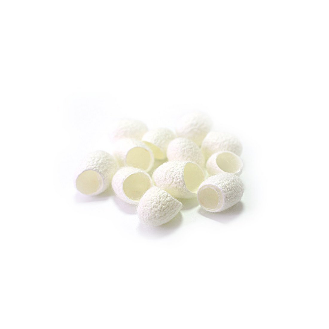 Exfoliating silk cocoons