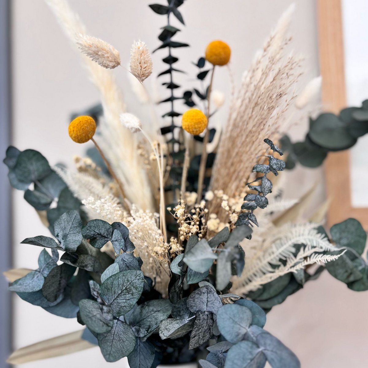 Natura - Bouquet a flusso di secco in Harmonie I Grün -Weiß