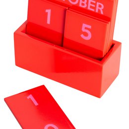 RED SMALL GLOSSY FULL COLOR CALENDAR HF