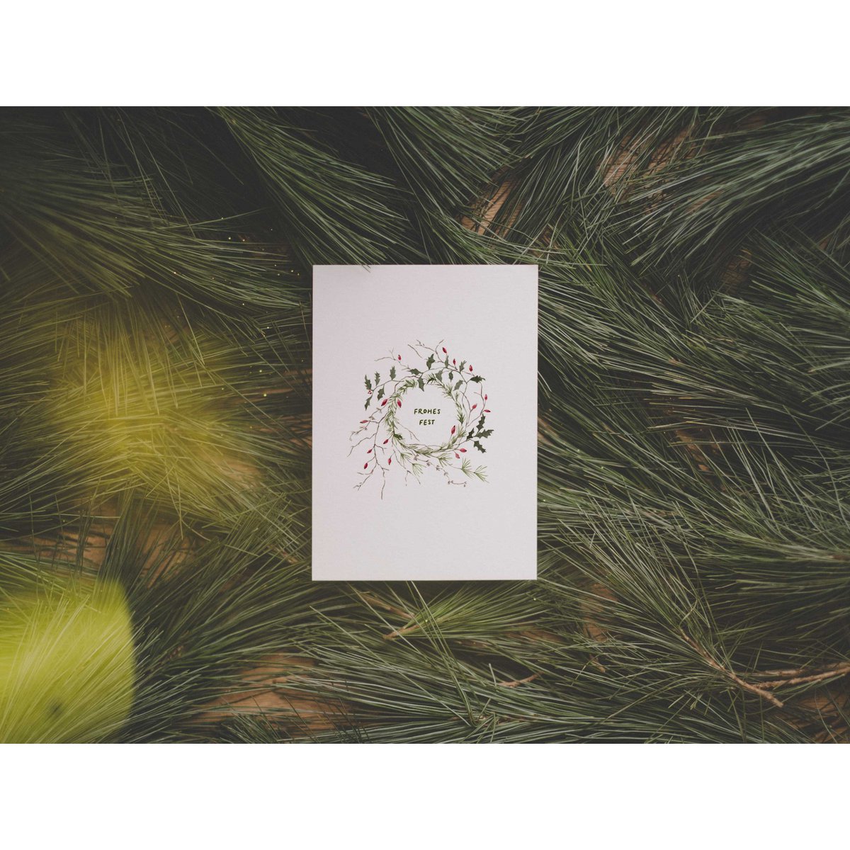 Kerstkrans | ansichtkaart
