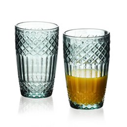 ELLA GREEN Set of 4 glasses 370ml 8x6x12cm