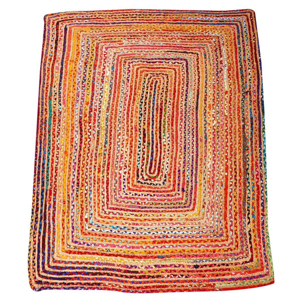 Jute Teppich Esha bunt