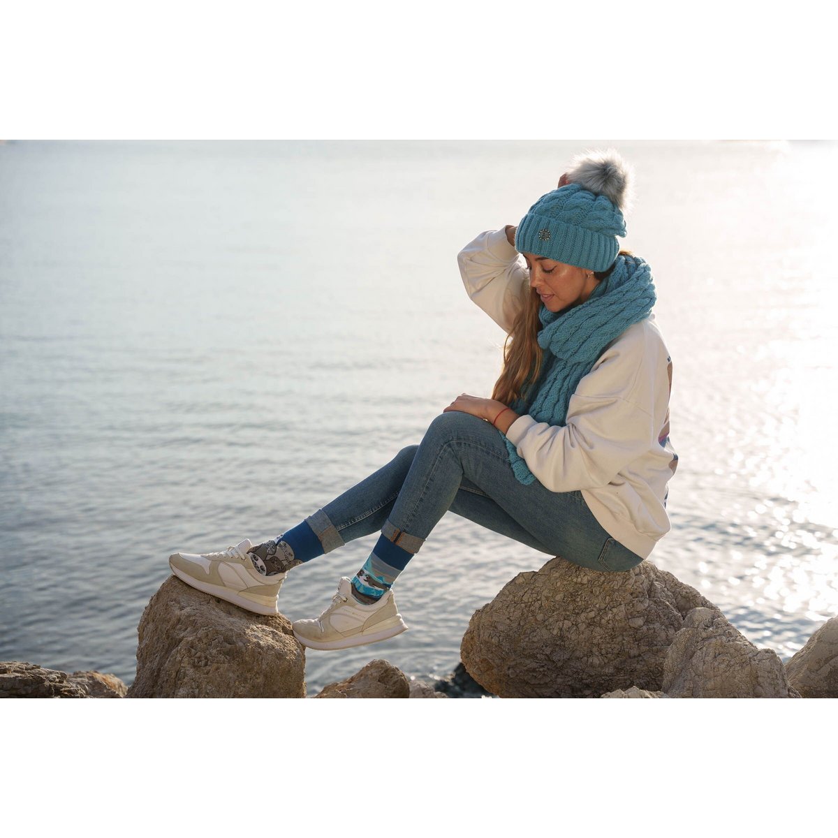 Seals socks | Arctic seal socks - casual mismatched socks