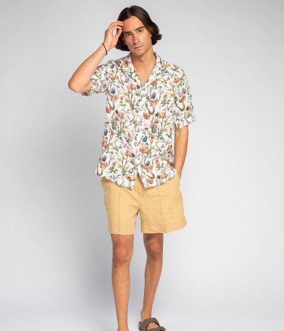 Lininiai marškiniai Drinking The Summer - White - Algis Kriščiūnas (Unisex)