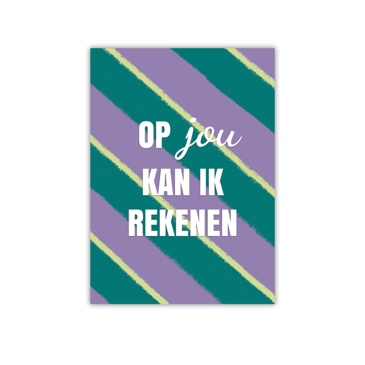 Waarderingskaart 'Op jou kan ik rekenen'