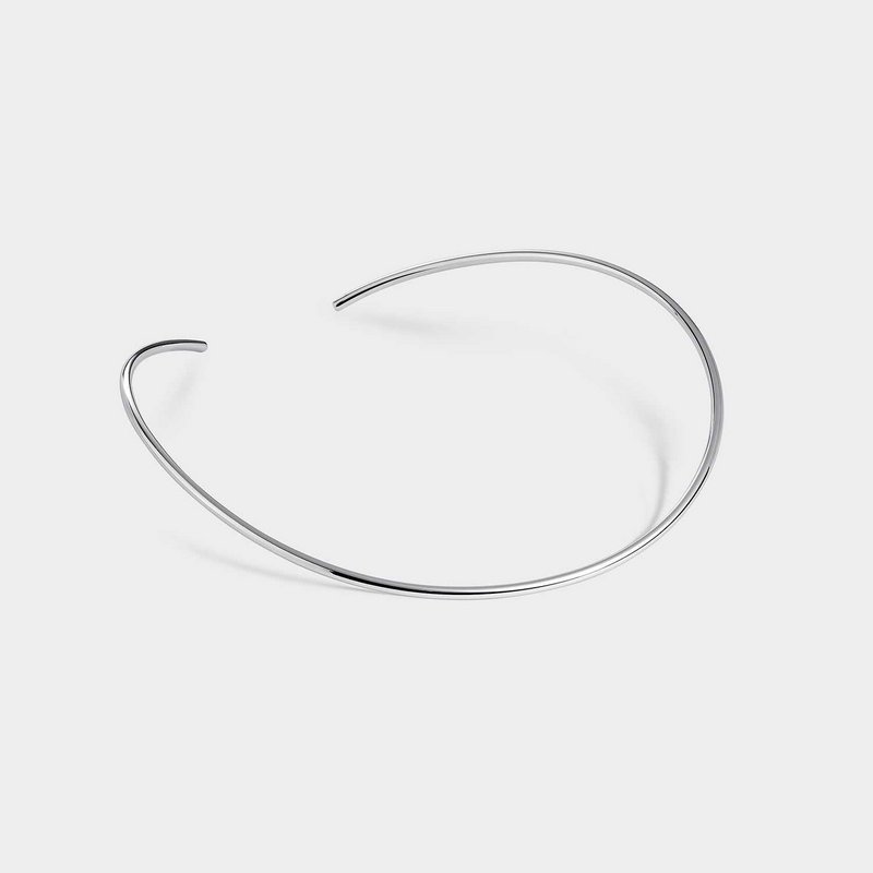 Collana rigida semiaperta in argento