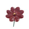 Daisy flower ceramic mini red 2.5 cm