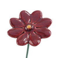 Gänseblümchenblume aus Keramik Mini rot 2,5 cm