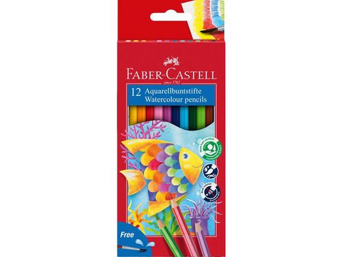 Aquarelpotlood FC Kinder etui a 12st. met penseel