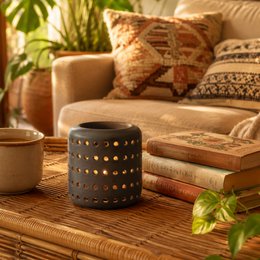 Brûle Parfum – Coliseo Noir – Design et Forme Originale – Objet Déco Aromathérapie – Bougeoir Diffusion Senteurs, Cires Parfumées