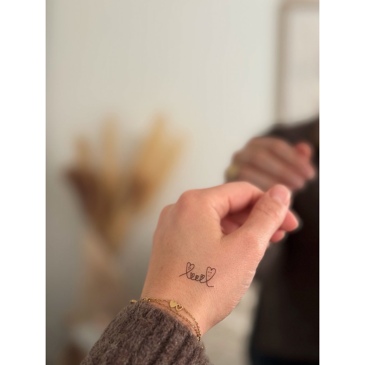 Sioou temporary tattoo - The family of hearts x5