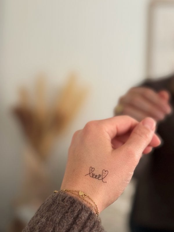 Sioou temporary tattoo - The family of hearts x5