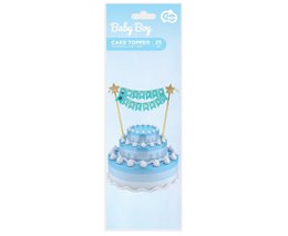 Cake Topper - Happy Birthday - Flaggen - Blau