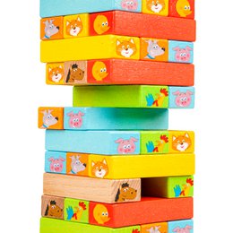 Wooden Block Tower Game