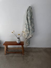 Muslin blanket - ROSE - light blue-white - 2.20 x 2.50 m
