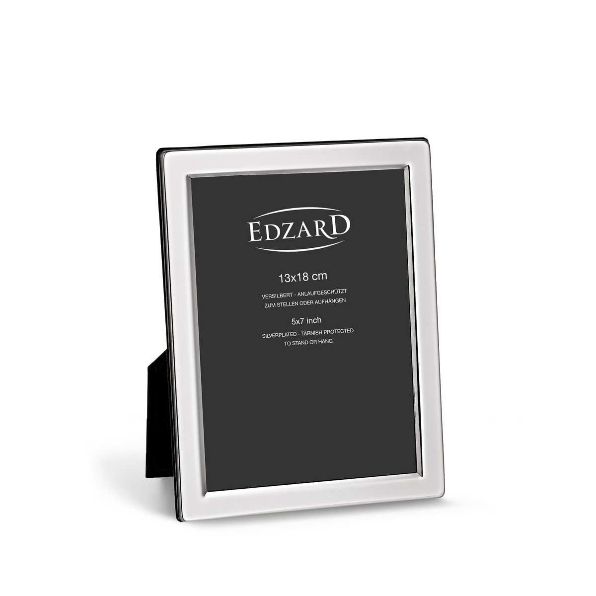 EDZARD set of 2 photo frames Salerno for photo 13 x 18 cm, noble silver-plated, tarnish-resistant