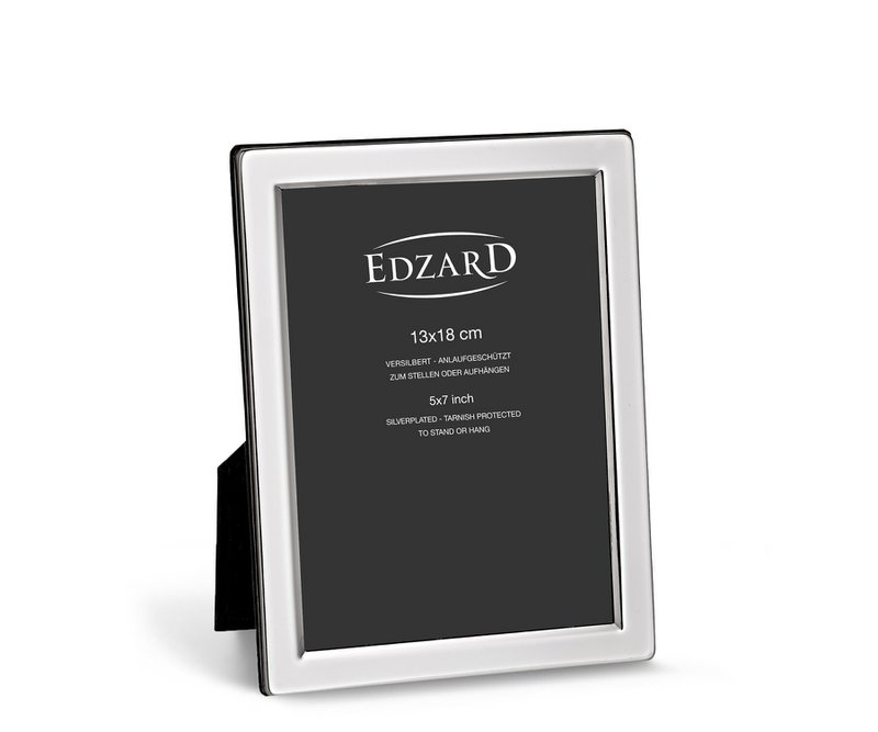 EDZARD set of 2 photo frames Salerno for photo 13 x 18 cm, noble silver-plated, tarnish-resistant