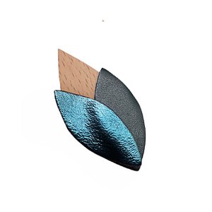 Petrolblauwe TULP broche